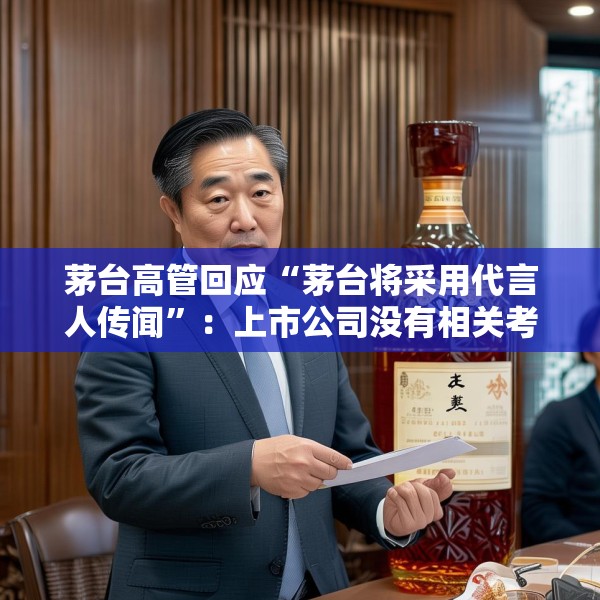 茅台高管回应“茅台将采用代言人传闻”：上市公司没有相关考虑