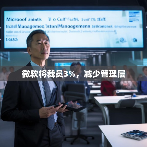 微软将裁员3%，减少管理层