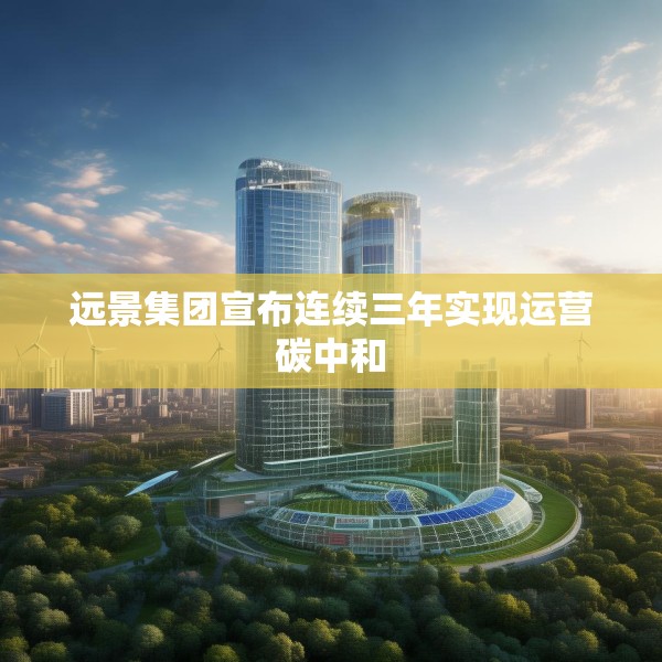 远景集团宣布连续三年实现运营碳中和