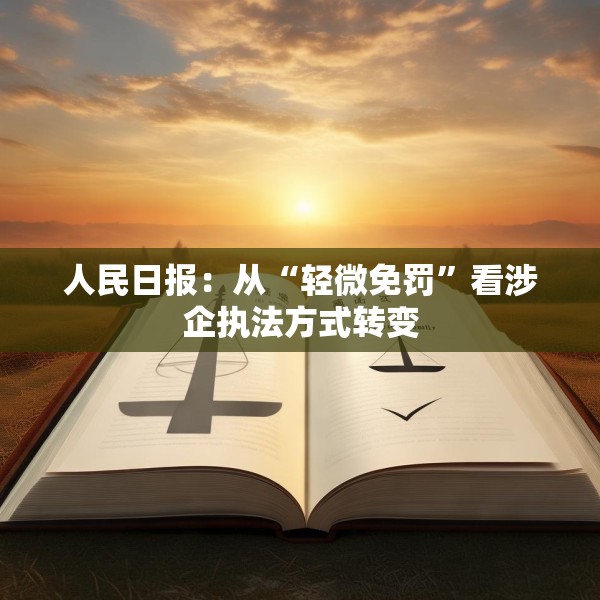 人民日报：从“轻微免罚”看涉企执法方式转变