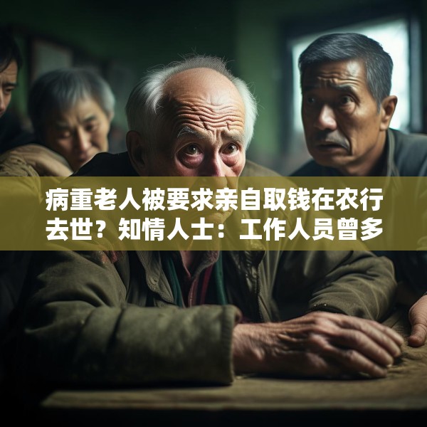 病重老人被要求亲自取钱在农行去世？知情人士：工作人员曾多次劝说家属带老人回去休息
