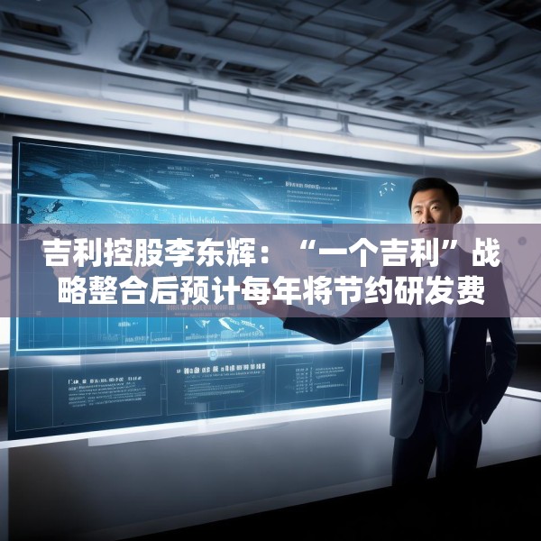 吉利控股李东辉：“一个吉利”战略整合后预计每年将节约研发费用数十亿元