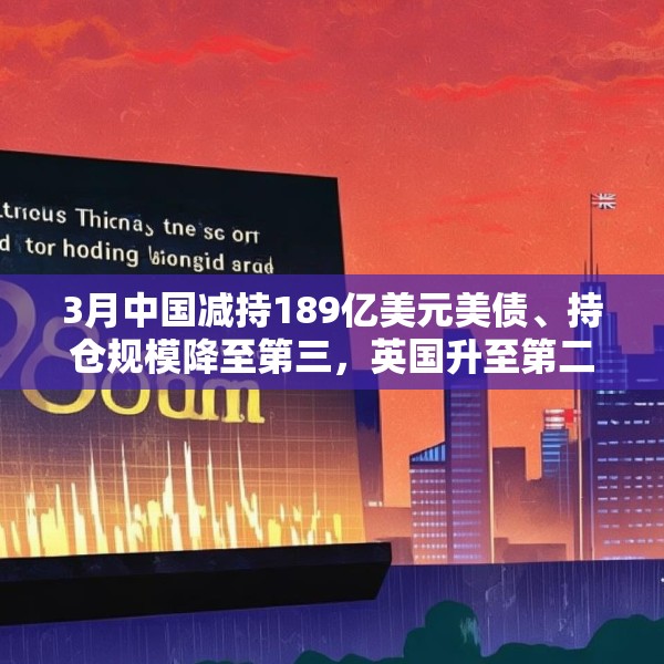 3月中国减持189亿美元美债、持仓规模降至第三，英国升至第二