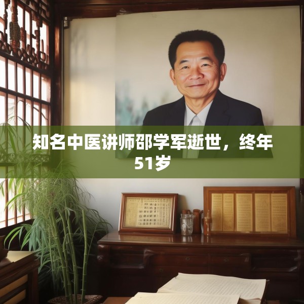 知名中医讲师邵学军逝世，终年51岁