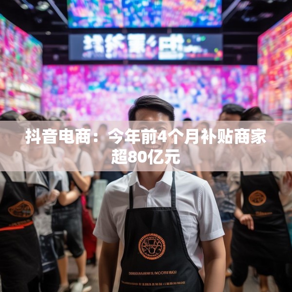 抖音电商：今年前4个月补贴商家超80亿元