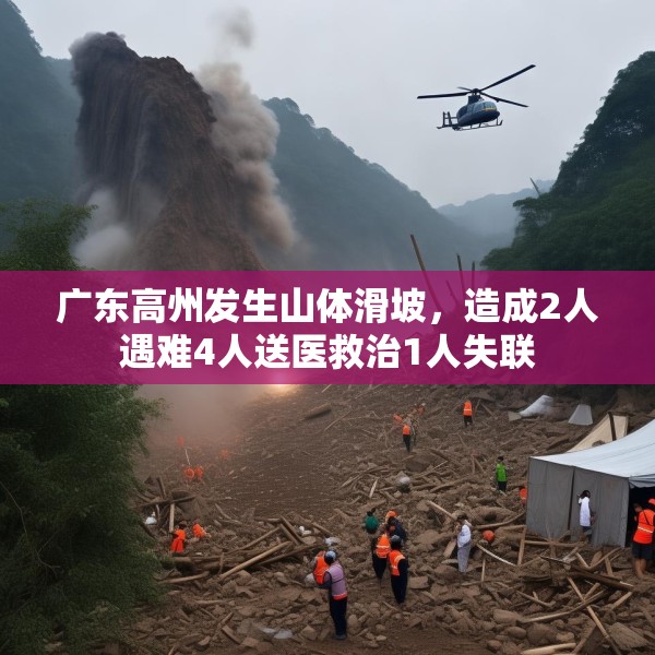 广东高州发生山体滑坡，造成2人遇难4人送医救治1人失联