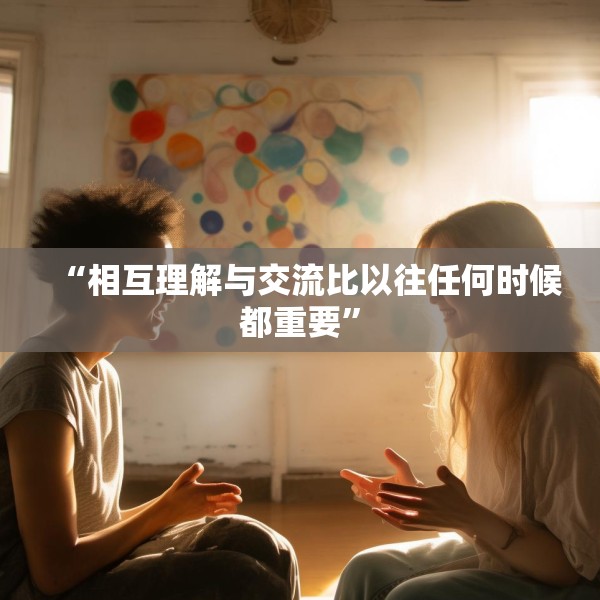 “相互理解与交流比以往任何时候都重要”