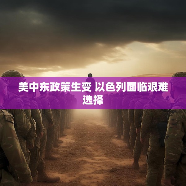 美中东政策生变 以色列面临艰难选择