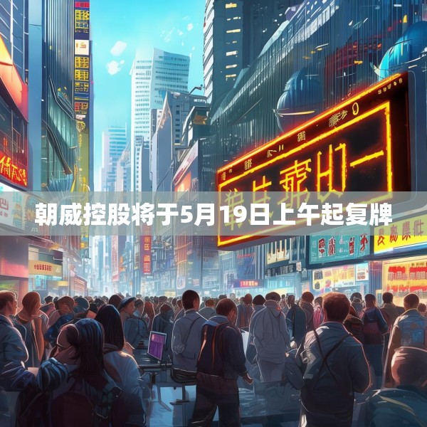 朝威控股将于5月19日上午起复牌