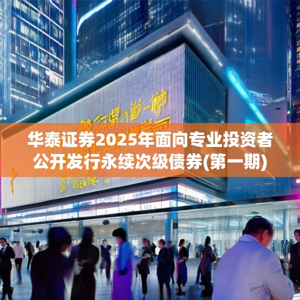 华泰证券2025年面向专业投资者公开发行永续次级债券(第一期)