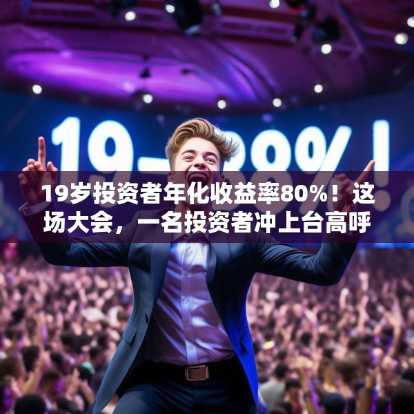 19岁投资者年化收益率80%！这场大会，一名投资者冲上台高呼“我一定会成功的”！