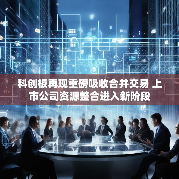 科创板再现重磅吸收合并交易 上市公司资源整合进入新阶段