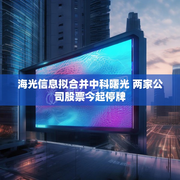海光信息拟合并中科曙光 两家公司股票今起停牌