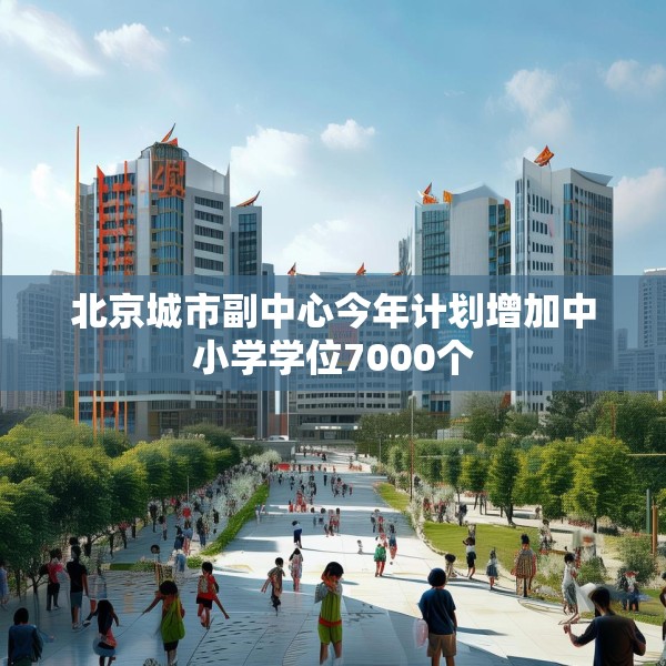 北京城市副中心今年计划增加中小学学位7000个