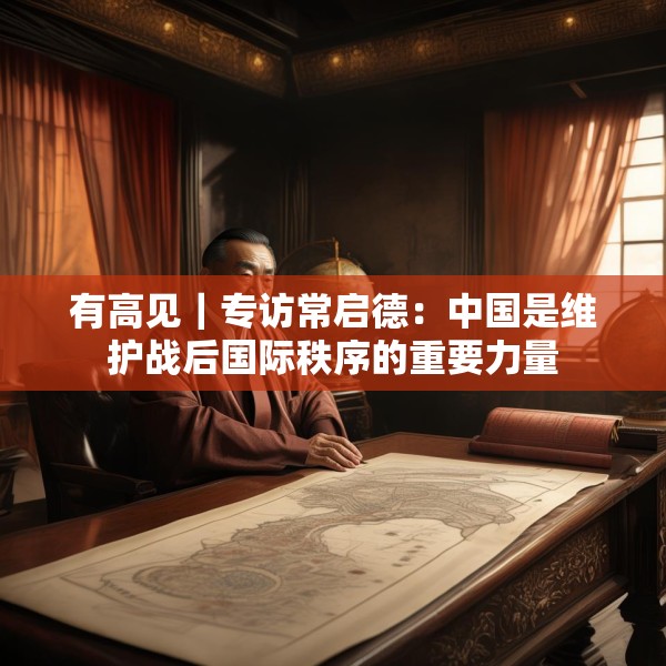 有高见｜专访常启德：中国是维护战后国际秩序的重要力量