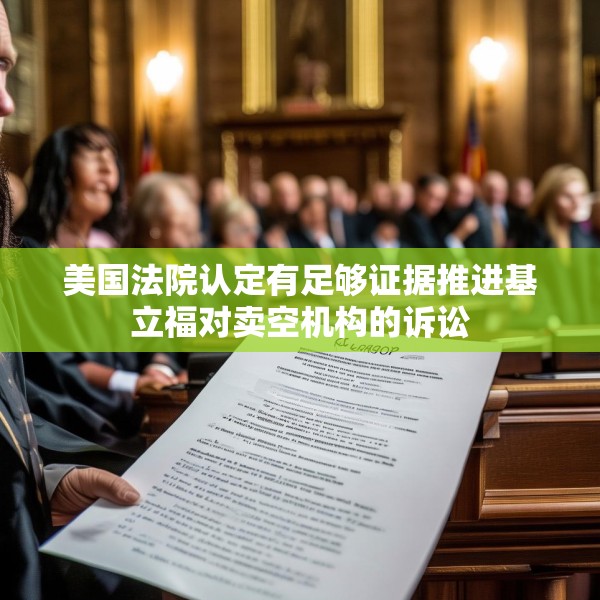 美国法院认定有足够证据推进基立福对卖空机构的诉讼