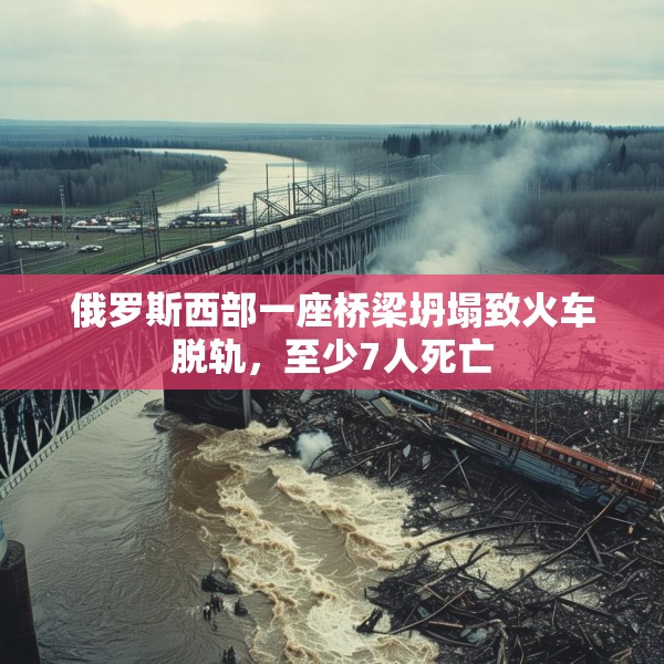俄罗斯西部一座桥梁坍塌致火车脱轨，至少7人死亡