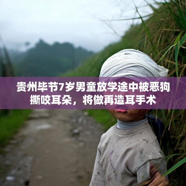贵州毕节7岁男童放学途中被恶狗撕咬耳朵，将做再造耳手术