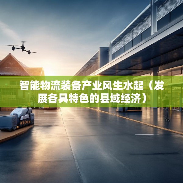 智能物流装备产业风生水起（发展各具特色的县域经济）