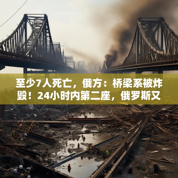 至少7人死亡，俄方：桥梁系被炸毁！24小时内第二座，俄罗斯又一桥梁坍塌