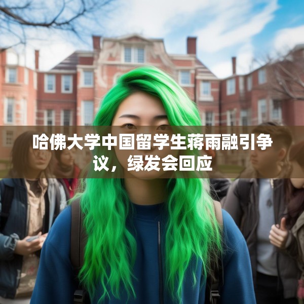 哈佛大学中国留学生蒋雨融引争议，绿发会回应