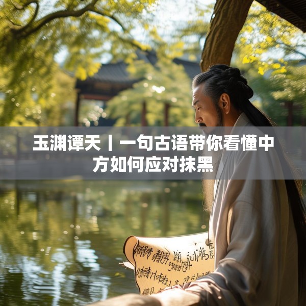 玉渊谭天丨一句古语带你看懂中方如何应对抹黑