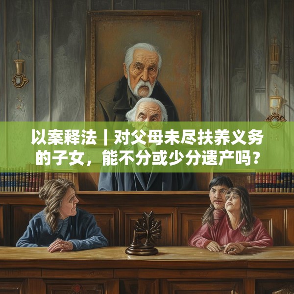 以案释法｜对父母未尽扶养义务的子女，能不分或少分遗产吗？