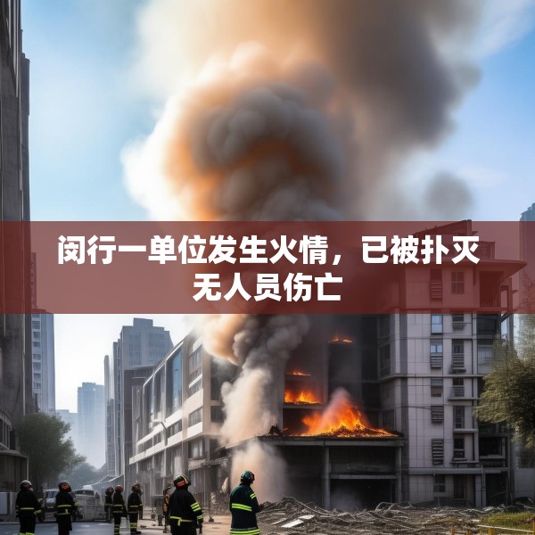 闵行一单位发生火情，已被扑灭无人员伤亡