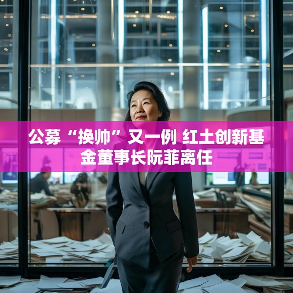 公募“换帅”又一例 红土创新基金董事长阮菲离任