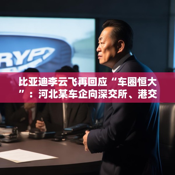 比亚迪李云飞再回应“车圈恒大”：河北某车企向深交所、港交所及监管机构恶意举报比亚迪