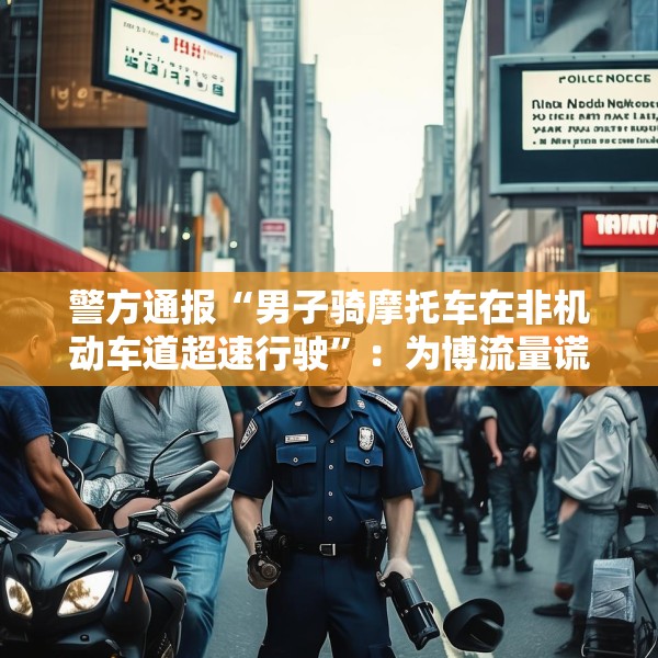 警方通报“男子骑摩托车在非机动车道超速行驶”：为博流量谎称赶考，将处罚