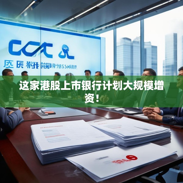 这家港股上市银行计划大规模增资！