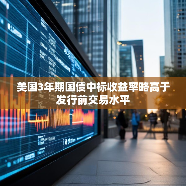 美国3年期国债中标收益率略高于发行前交易水平