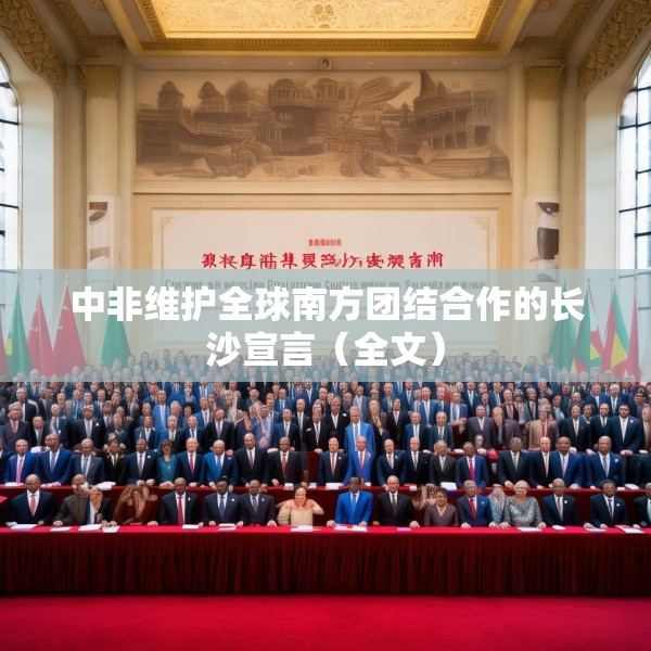 中非维护全球南方团结合作的长沙宣言（全文）