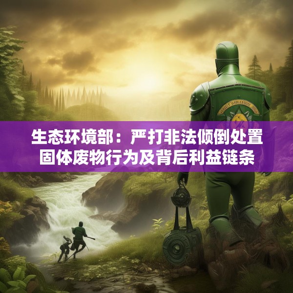 生态环境部：严打非法倾倒处置固体废物行为及背后利益链条