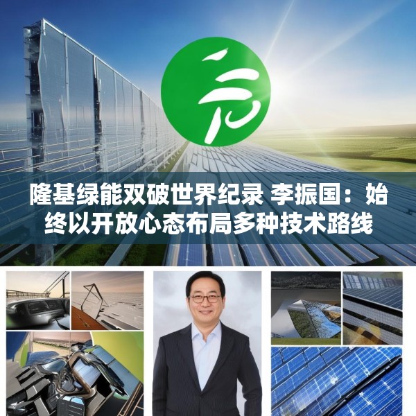 隆基绿能双破世界纪录 李振国：始终以开放心态布局多种技术路线