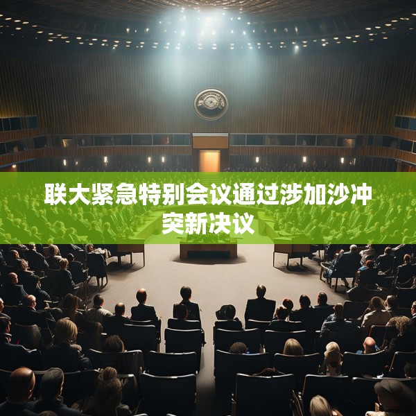 联大紧急特别会议通过涉加沙冲突新决议