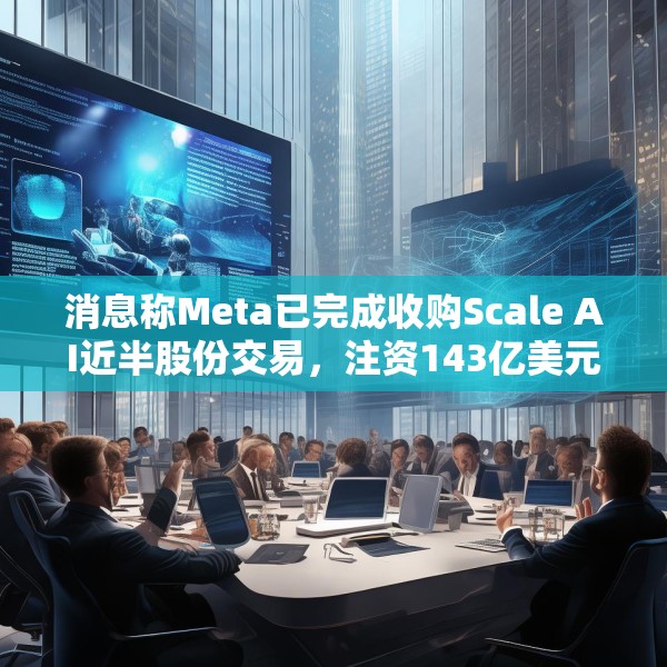 消息称Meta已完成收购Scale AI近半股份交易，注资143亿美元