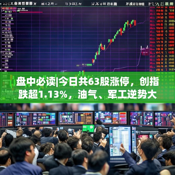 盘中必读|今日共63股涨停，创指跌超1.13%，油气、军工逆势大涨