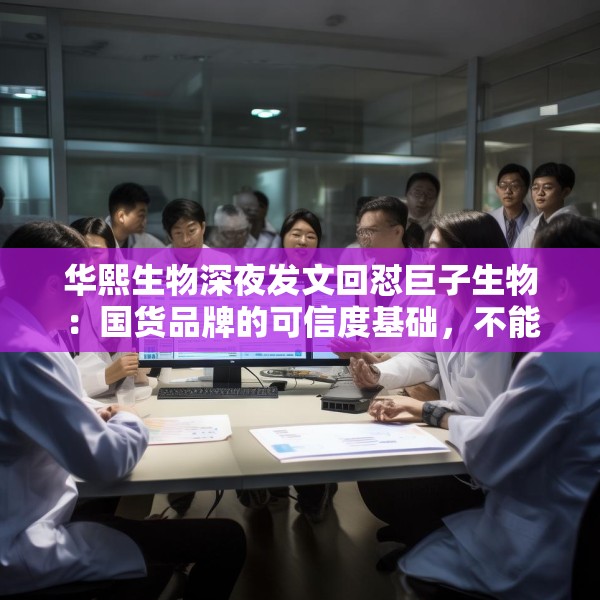 华熙生物深夜发文回怼巨子生物：国货品牌的可信度基础，不能建立在学术名称与概念滥用之上