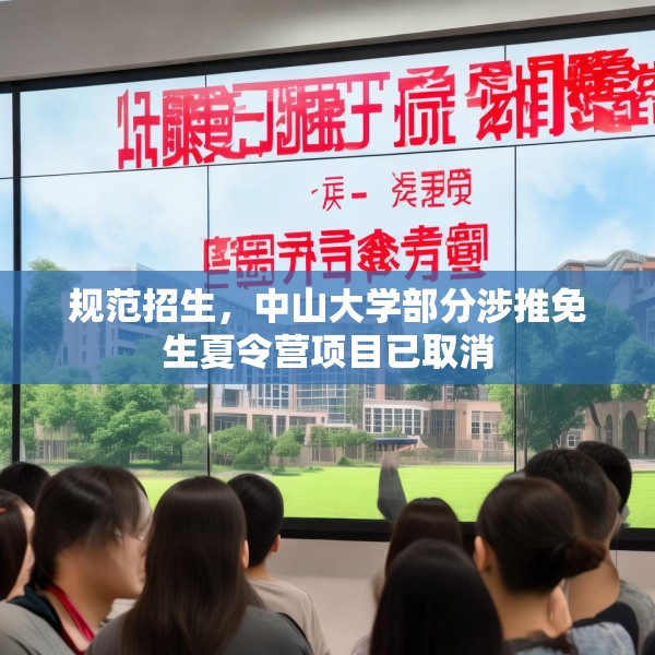 规范招生，中山大学部分涉推免生夏令营项目已取消