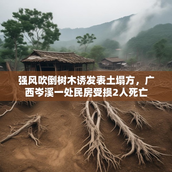 强风吹倒树木诱发表土塌方，广西岑溪一处民房受损2人死亡