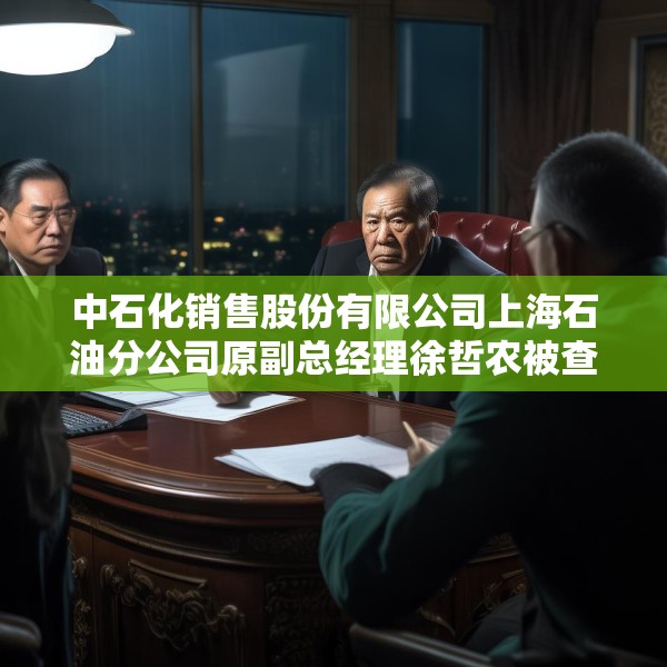 中石化销售股份有限公司上海石油分公司原副总经理徐哲农被查